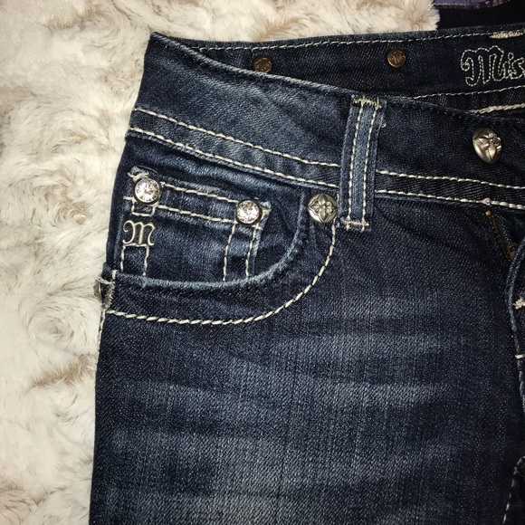 Gold Sequin Miss Me Jeans - Picture 7 of 7